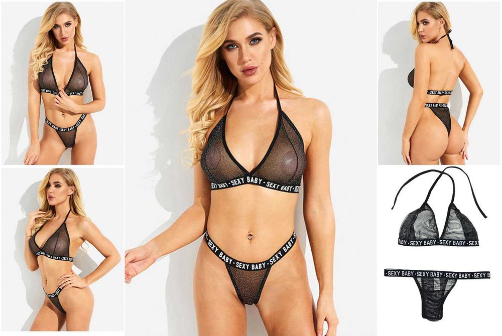 Эротическое сексуальное нижнее белье комплект трусики еротична білизна