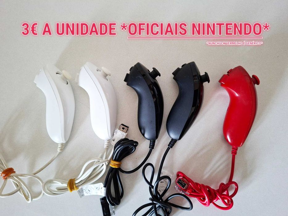 5 Nintendo Wii Nunchuk | Joystick | *Funcionais/Originais*
