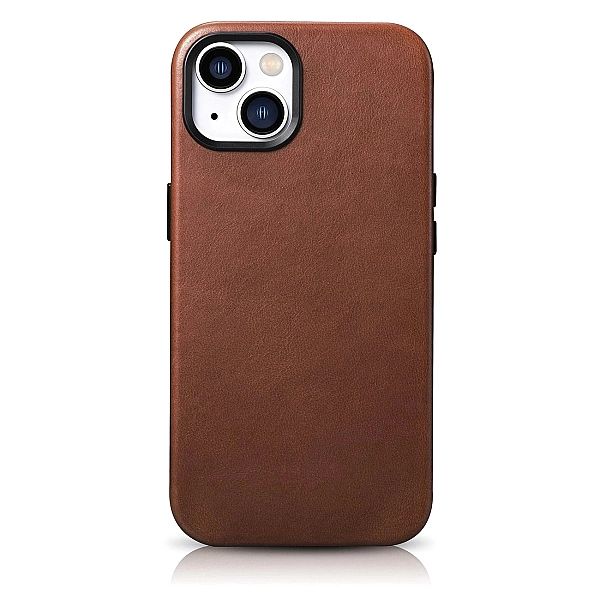 iCarer Oil Wax Premium Leather Case skórzane etui iPhone 14 Plus magne