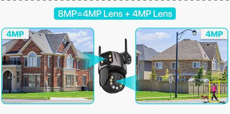 Kamera 8MP WIFI bezpieczeństwa IP zewnętrzna