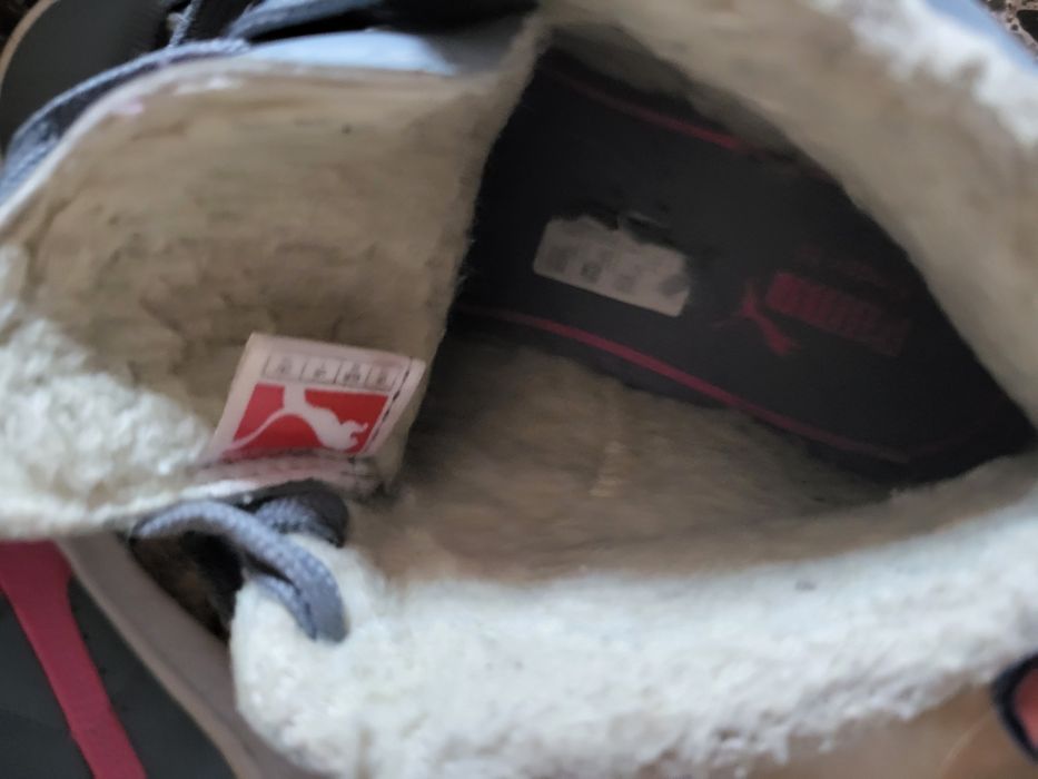 Дитячі шкіряні Puma кросівки ботінки утеплені