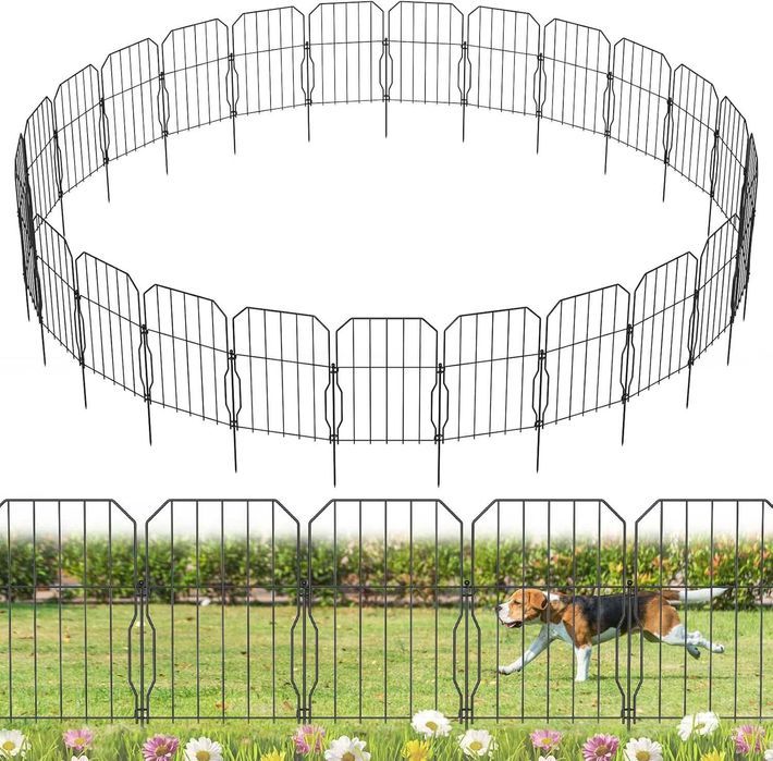 WELDUN Dekoracyjne ogrodzenia, 19 elementów, metalowy płot