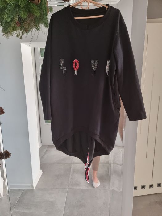 Bluza z ozdobnym napisem rozm. Uni