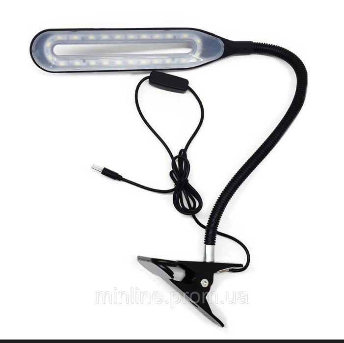 Настільна світлодіодна LED лампа-прищіпка