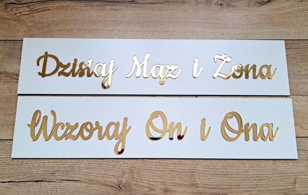 Tablice rejestracyjne dekoracje samochodu wesele dekoracje ślubne