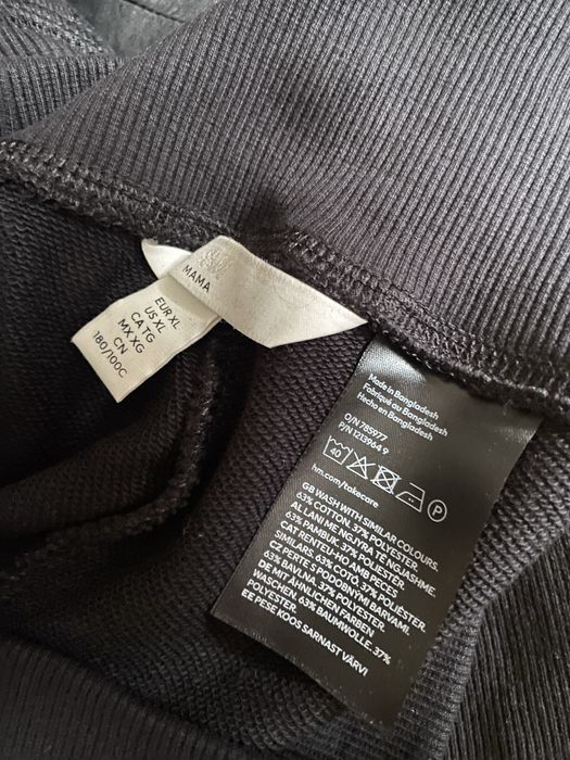 Czarne spodnie dresowe ciążowe XL 180 cm dresy ciązowe