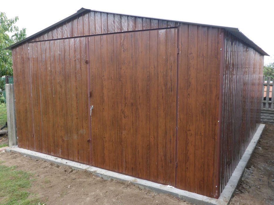 Garaż blaszany 3x5 m Ocynkowany Garaż Blaszak Wzmocniony Garaże blaszane 3x5 3x6 4x5 4x6 6x5 6x6 PRODUCENT