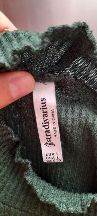 Camisola justa de manga comprida Tam L