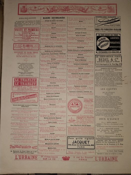 Folhas Originais Revista "Paris Illustré" (1889) – Exposição Universal / Torre Eiffel