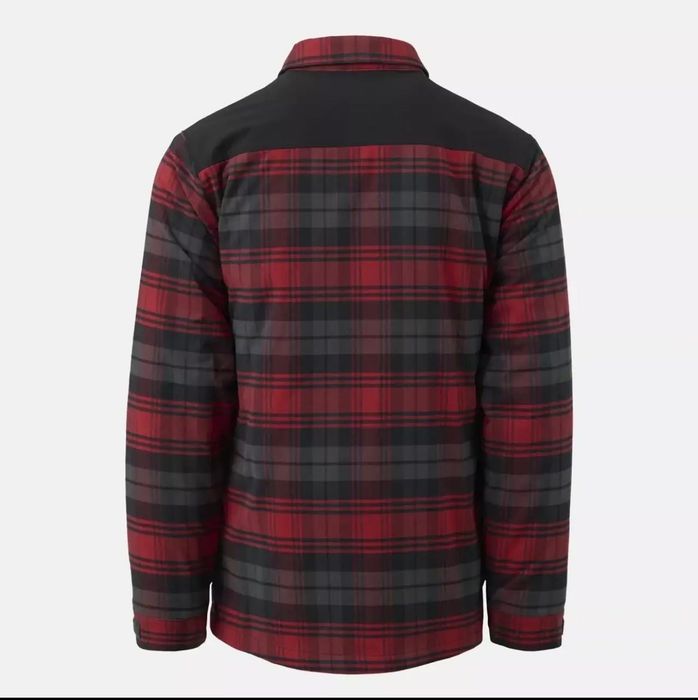 Зимова Сорочка Куртка Helikon-tex Warden Winter Shirt Slate Crimson Plaid Малиновий