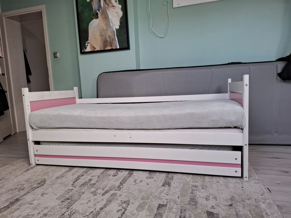 Łóżko dziecięce 90×190 z dokupionym dobrym materacem. Odbiór osobisty