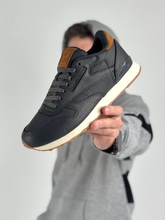 Чоловічі кросівки рібок Reebok Classic Leather Grey Brown [41-46]