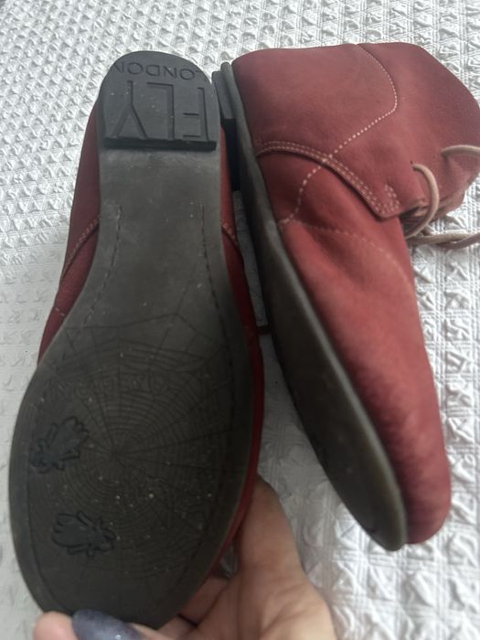 Fly London burgund bordo buty mokasyny plaskie botki