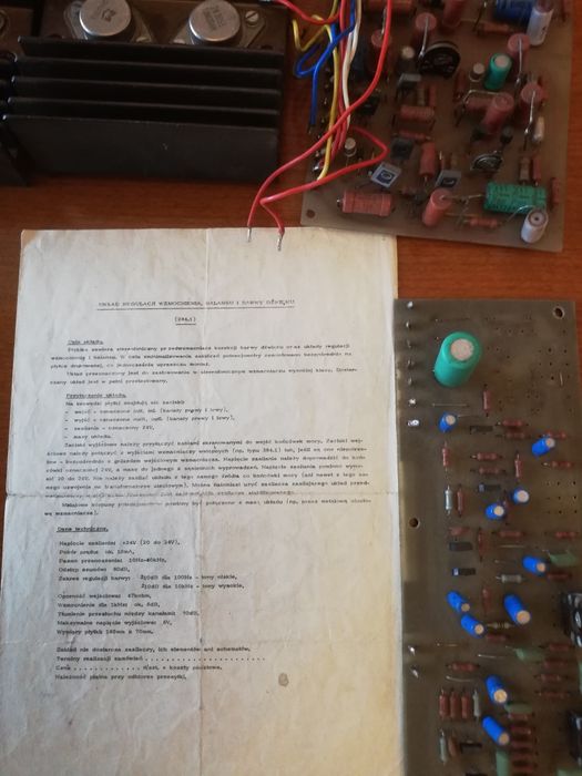 zestaw młody elektronik prl kit wzmacniacz