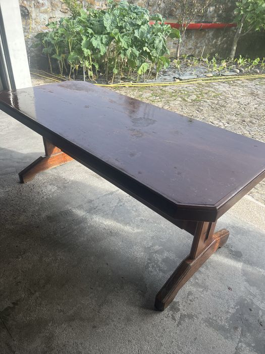 Mesa de madeira maciça - 2,06x0,89x0,81