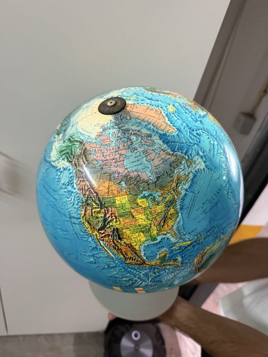 Globo terrestre iluminado com base - Excelente estado