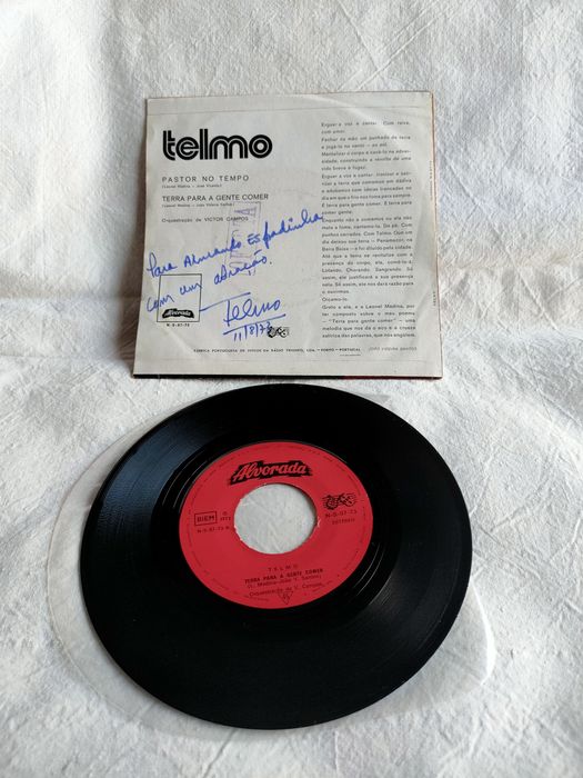 Disco Vinil Single Autografado -Telmo