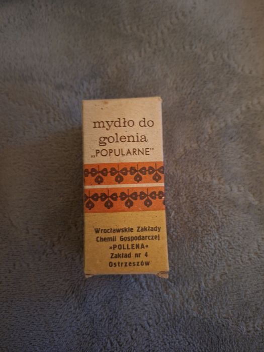 Mydło do golenia „Popularne” Pollena 1979 PRL – oryginał w pudełku