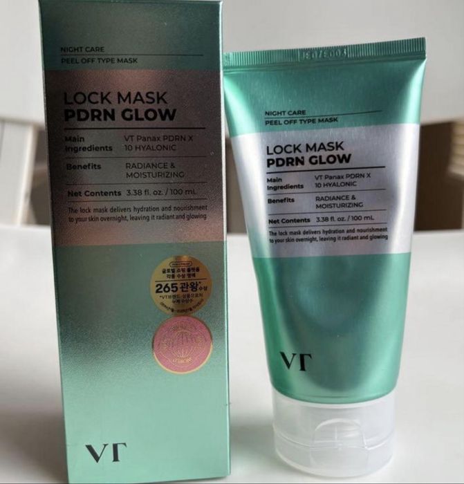 зволожувальна pdrn маска плівка vt cosmetics glow lock mask