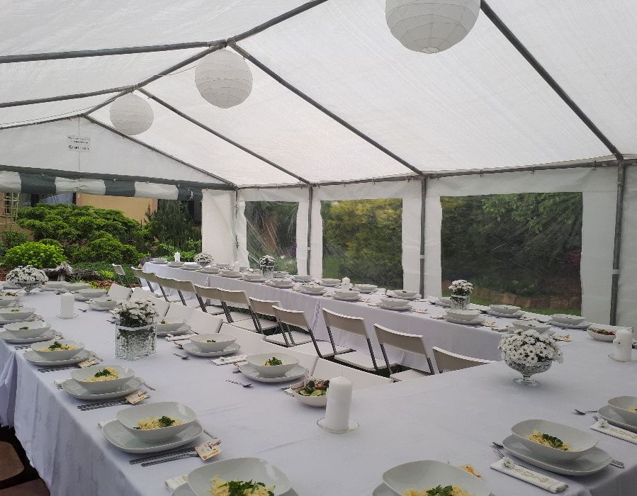 Namioty Wypożyczalnia wynajem namiotów imprezowych zastawy stołowej