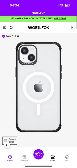 Etui mobilfox iphone 14 plus proshock magsafe + nano glass