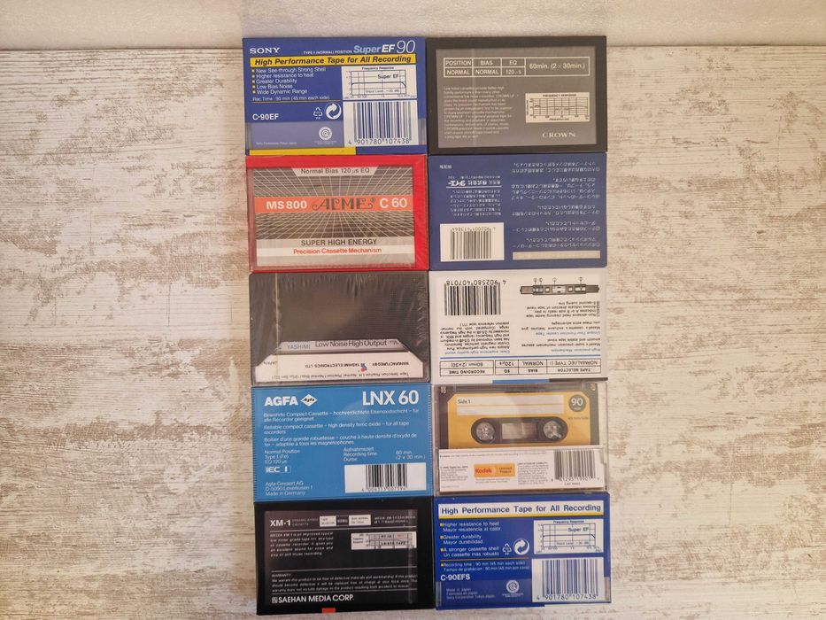 Аудиокассеты 70х-90х годов НОВЫЕ Maxell, Sony, TDK, BASF AKAI и прочие