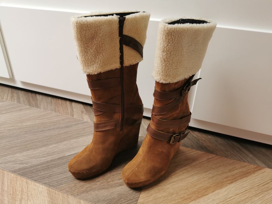 Skórzane botki damskie rozm 36 Venezia