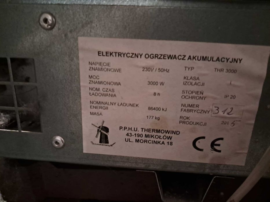 Piec akumulacyjny elektryczny 3000W