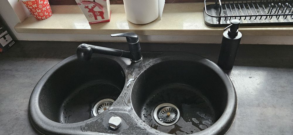 Zlew granitowy zlewozmywak 80 cm syfon