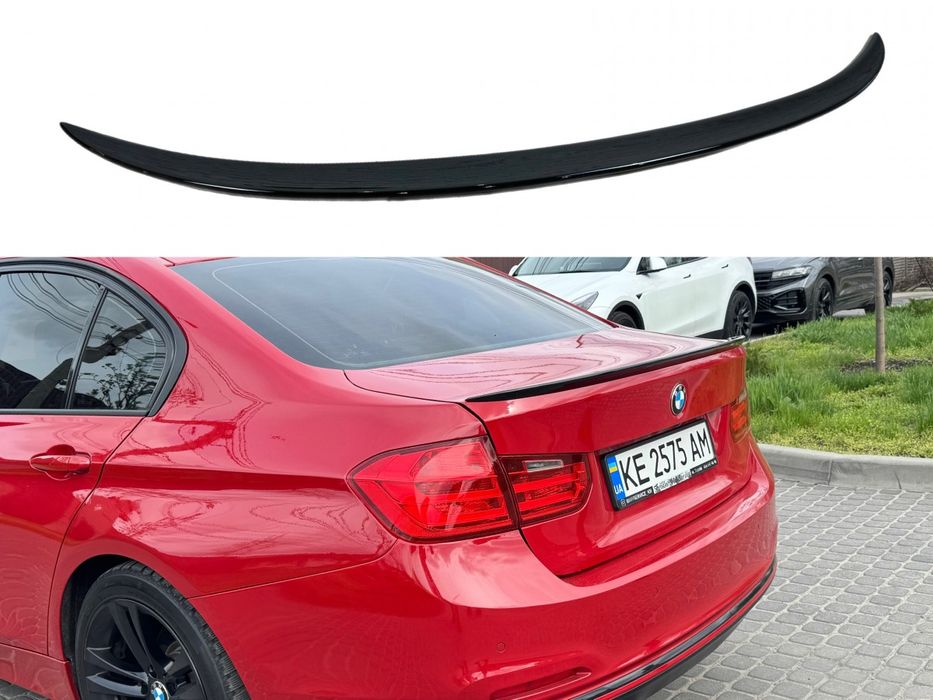 Спойлер ліп багажника BMW F30 2012-2018 АBS пластик, чорний глянець