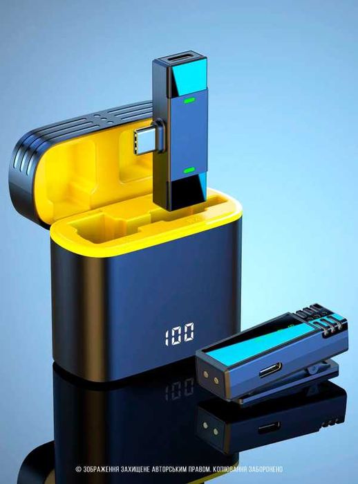 Мікрофон бездротовий для телефону петличний микрофон для айфона