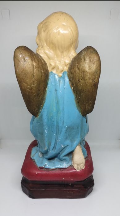 PRL figurka stary Anioł Aniołek gipsowy