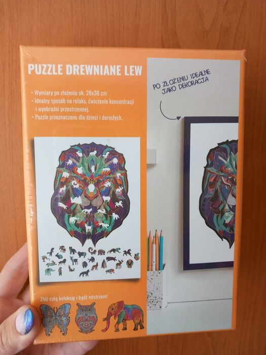 Puzzle drewniane Lew
