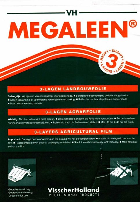 Folia MEGALEEN 150 - Szerokść 6 - 18 m bardzo mocna Pryzmowa kiszonk