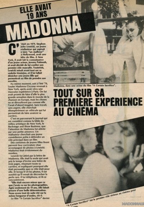 "A Certain Sacrifice" (VHS) 1979 Madonna film