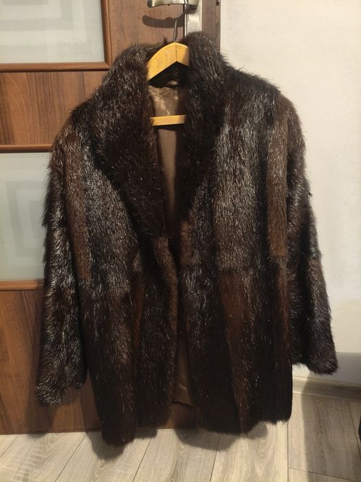 Vintage Naturalne Futro z Nutrii 42 rozmiar