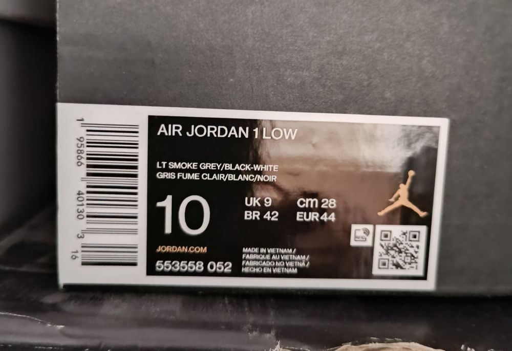 Buty męskie Nike Air Jordan 1 Low Shadow Toe Szare r. 44