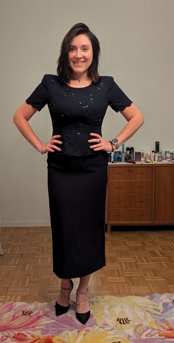 Святкова сукня, розшита бісером, розмір М