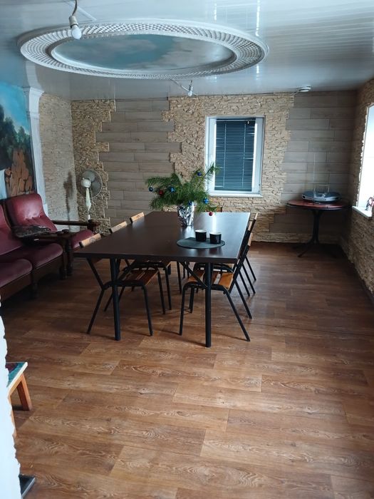 Баня на дровах  с бассейном на улице