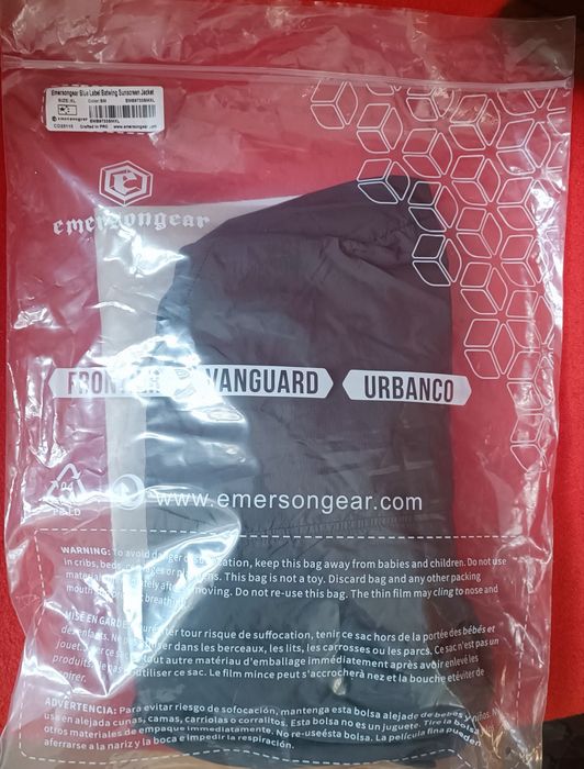 Нова легка вітровка Emersongear Bat Wing Sunscreen Coat —  XL (європейський L), Grey (Сіра)
