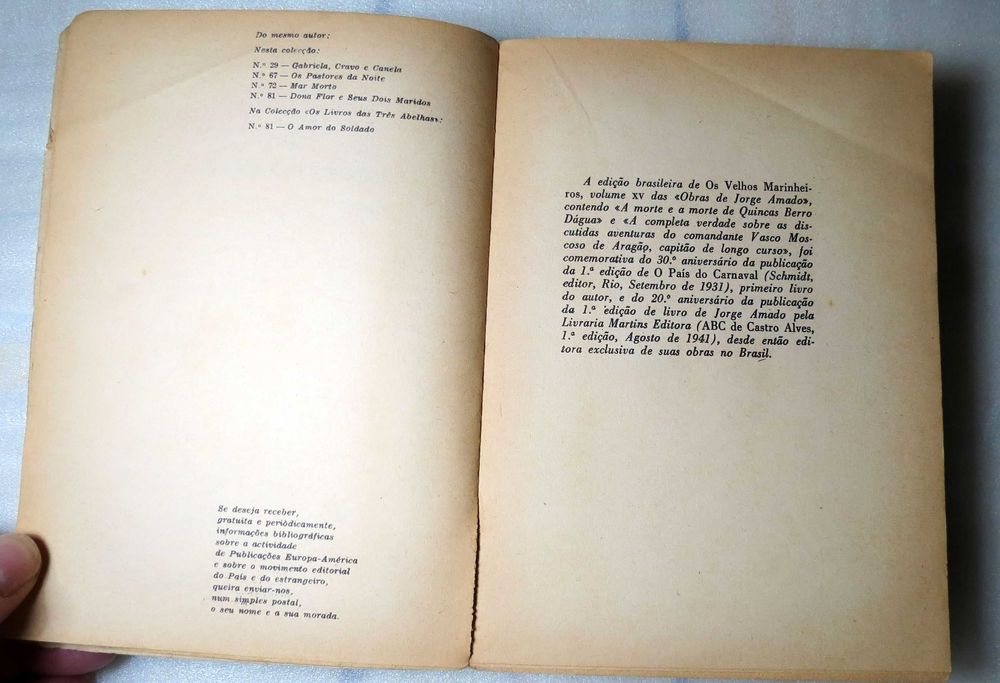 Livro Os Velhos Marinheiros