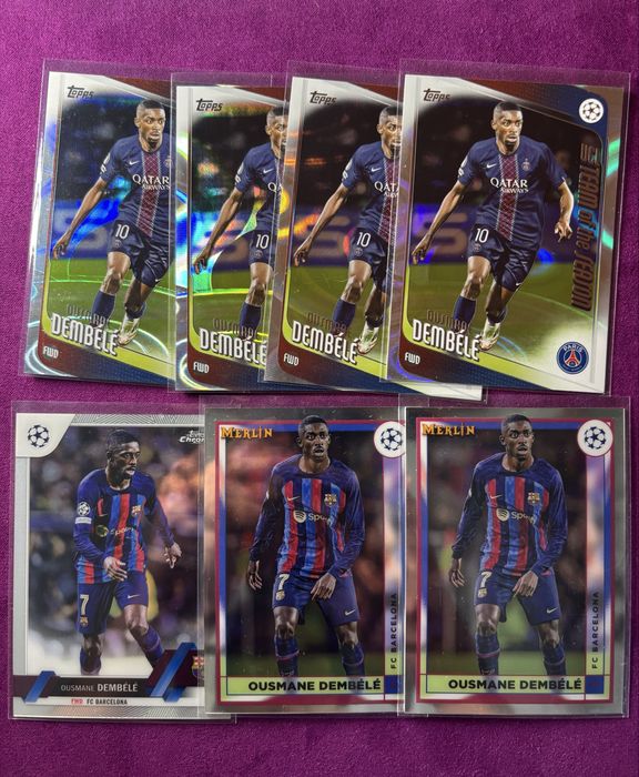 Cartas Dembele panini topps Psg