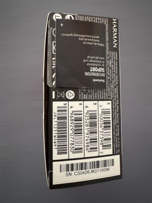 Nowe Słuchawki bezprzewodowe JBL tune 125 tws