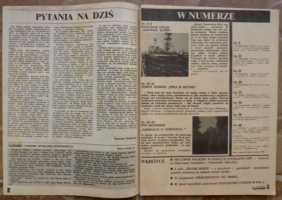 WYBRZEŻE tygodnik nr 17/1986 - plakat - zespół SAXON