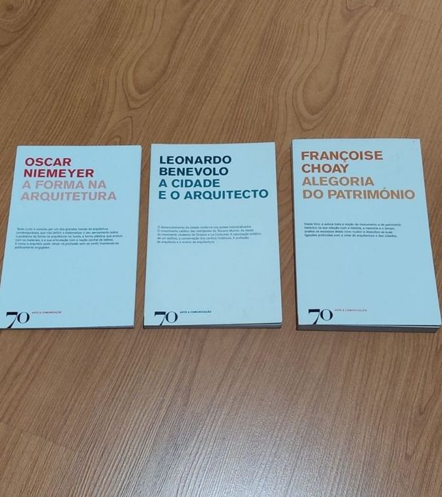 Pack livros Oscar Niemeyer Leonardo Benévolo Françoise Choay