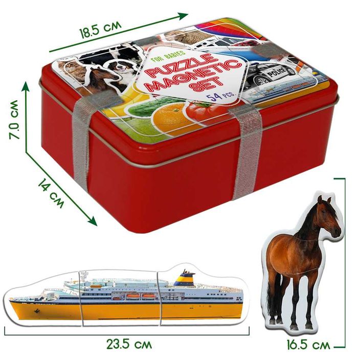 Подарунковий набір магнітних пазлів Magdum 54 шт (ML4031-62 EN)