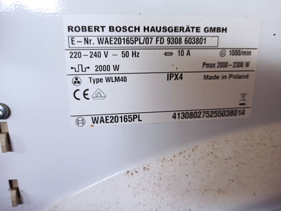 Запчастини пральної машини Bosch пралка стиральная