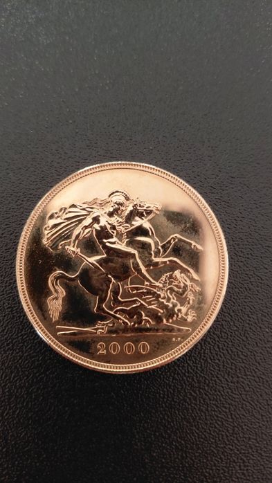 Moeda Ouro 5 Libras Ano 2000