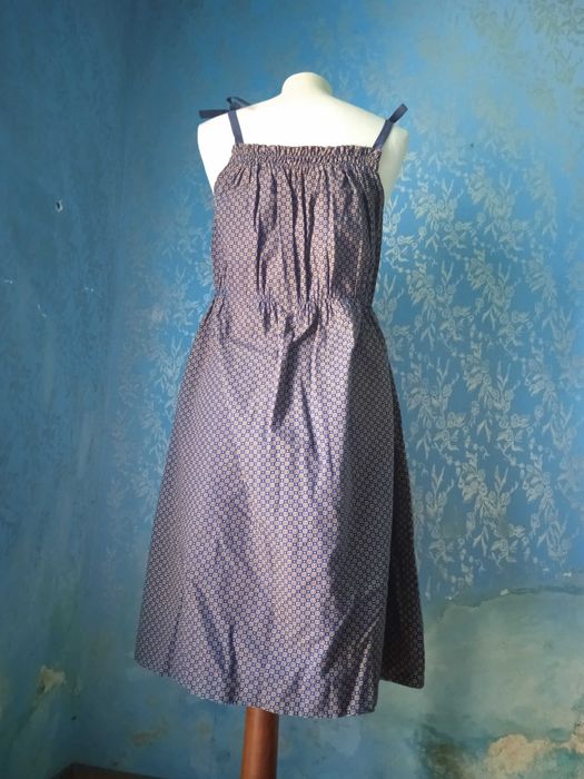 Vestido vintage alças com lacinhos