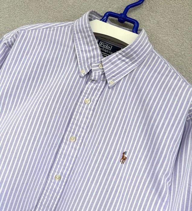Koszula Polo Ralph Lauren Oxford męska w paski elegancka r. XL